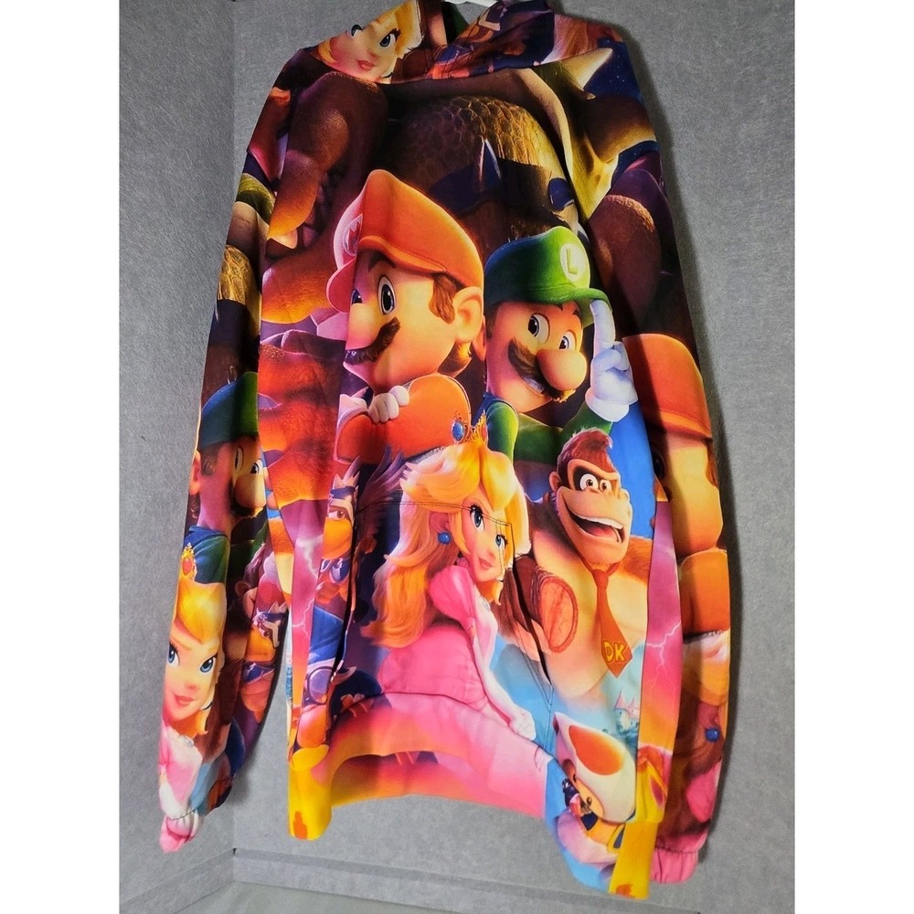 Super Mario Brothers Pullover Hoodie Boys Size L